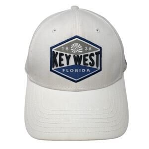 Key West Florida Slideback Baseball Cap White One Size Adjustable Essential Caps